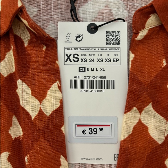 Zara Crop Blouse NWT - Picture 3 of 10